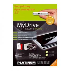 HDD PLATINUM MY DRIVE 250GB 2,5" USB 2.0 ZEW CZARNY