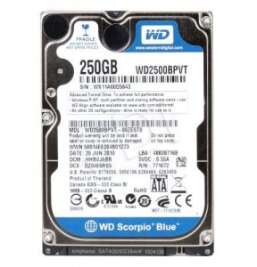 HDD WD SCORPIO BLUE 250GB 2,5" WD2500BPVT SATA II 8MB