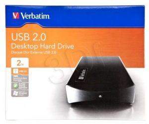 HDD VERBATIM 2TB USB 2.0 EXTERNAL HARD DRIVE ZEW