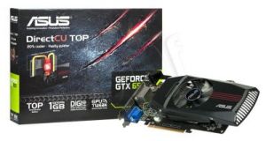 ASUS GeForce GTX 650 1024MB DDR5/128bit DVI/HDMI PCI-E (1215/5100) (wer. OC - TOP) (wentylator Direc