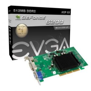 EVGA GeForce  6200 512MB DDR2/64bit  TV/DVI AGPx8 (350/532) (chłodzenie pasywne)